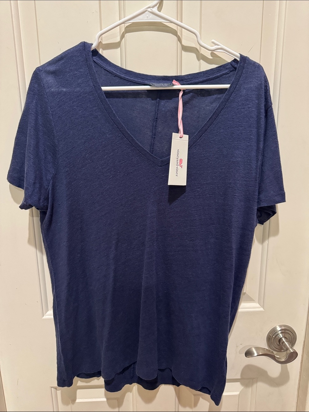 Vineyard Vines Women's Navy V-Neck Short Sleeve Tee